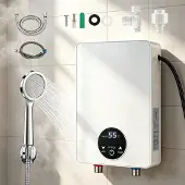 OEM Mini Durchlauferhitzer 6000 W, 220 V, LCD, Weiß