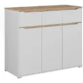 Vicco Kommode Ruben, Weiss/Artisan-Eiche, 119.8 x 101.9 cm