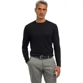 Falke Ultrafine Merino Wool Herren Pullover, S, Schwarz, Schurwolle