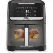 Tefal Heißluftfritteuse "Easy Fry Silence XXL", grau (dunkelgrau), B:33,5cm H:29,5cm T:41cm, Fritteusen, 10 Programme, Sichtfenster, Rezepte in der My App, EY846H, Heißluftfritteuse