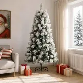 Syfax Künstlicher klappbarer Weihnachtsbaum 240 cm PVC und Metall