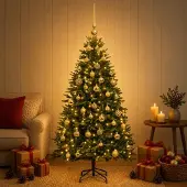 Syfax Künstlicher Weihnachtsbaum mit Kugel 150 cm 150 LEDs