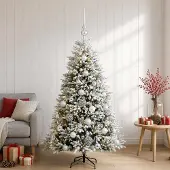 Syfax Künstlicher Weihnachtsbaum mit Kugel 150 cm 150 LEDs