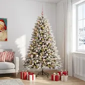 Syfax Künstlicher Weihnachtsbaum mit Kugel 180 cm 300 LEDs