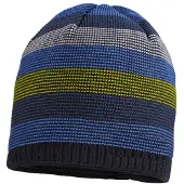 Maximo - Kid's Beanie Ringel - Mütze Gr 55-57 cm blau