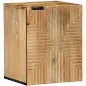 vidaXL Bad-Hängeschrank Braun 38x33,5x48 cm Massivholz Mango