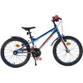 Volare Chrome Kinderfahrrad - Jungen - 18 Zoll - Blau-Silber - Zwei Handbremsen