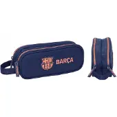 Safta FC Barcelona Offizielles Doppel-Federmäppchen ohne Inhalt