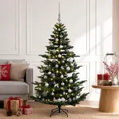 Syfax Künstlicher Weihnachtsbaum mit Weihnachtskugel 120 cm 150 LEDs