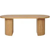 Kendra Home Boavista Couchtisch natur mit doppeltem Zylinderfuß 120x60 cm