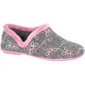 Sleepers - "Sara" Blumen Hausschuhe für Damen DF4718 (41 EU) (Grau)