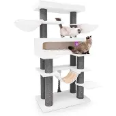 Merkloos Katzenkratzbaum – Großer Katzenkratzbaum – 198 cm – XXL – Hellbeige