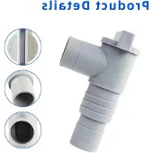 Markenlos Poolventil Absperrhahn Schlauchadapter Set 32 auf 38 mm Schlauchklemmen