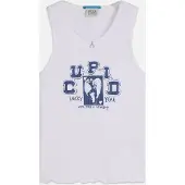 Scotch & Soda Pointelle Jersey Artwork Tank Bright White Größe: M | Hemden Outlet | Damen | Weiß