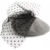 Szaleo Damen Beret Carrie klassisch elegant grau