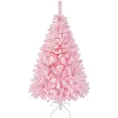 Merkloos Kunstweihnachtsbaum, 124 cm hoch, in Rosa, mit Metallfuß