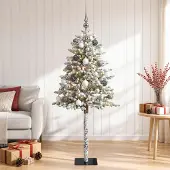 Syfax Künstlicher Weihnachtsbaum mit Kugel 180 cm 300 LEDs