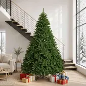 Syfax Künstlicher klappbarer Weihnachtsbaum 270 cm PVC Mittelgrün