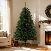 Syfax Künstlicher klappbarer Weihnachtsbaum 150 cm PVC Mittelgrün