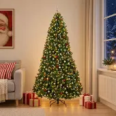 Syfax Künstlicher Weihnachtsbaum Grün mit Weihnachtskugel 300 cm