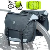 Merkloos Gepäckträger für Fahrradtaschen – Doppel – 35 Liter – Wasserdicht – Reflektierend