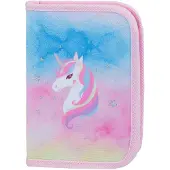 OEM Schlampermäppchen Regenbogen-Einhorn, 20 x 15 x 3 cm, Polyester