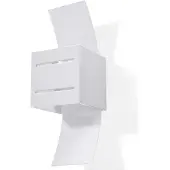 Sollux Wandleuchte LORETO weiß 1xG9 8W Aluminium/Glas 30x12x10cm