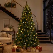 Syfax Künstlicher klappbarer Weihnachtsbaum 270 cm 600 LEDs