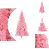 vidaXL Künstlicher Weihnachtsbaum mit Ständer Rosa 240 cm PVC - Weihnachtsbäume