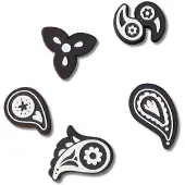 Crocs Uni's Paisley Bandana 5er-Pack Schuhanhänger, Einheitsgröße, Bandana mi