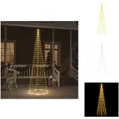 vidaXL LED-Weihnachtsbaum für Fahnenmast Warmweiß 310 LEDs 300 cm - Weihnachtsbeleuchtung