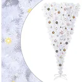 Syfax Künstlicher Weihnachtsbaum Weiß 180 cm PVC und Stahl
