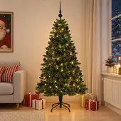 Syfax Künstlicher Weihnachtsbaum mit Kugel 180 cm 300 LEDs