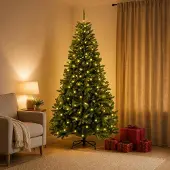 Syfax Künstlicher klappbarer Weihnachtsbaum 240 cm 600 LEDs
