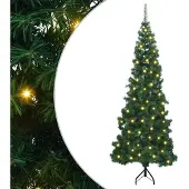 vidaXL Eckiger künstlicher Weihnachtsbaum Grün 240 cm PVC und Metall