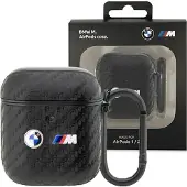 BMW Carbon Doppel Metall Logo - Etui AirPods 1/2 gen (Czarny)