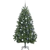 Syfax Künstlicher Weihnachtsbaum Klappbar 300 LEDs & Kugeln 270 cm