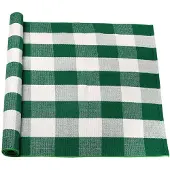 Sonstiges Teppich Wohnzimmer Schlafzimmer Kinderzimmer gewebt waschbar kariert Grün-Weiß 90x150cm