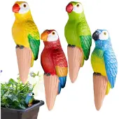 Markenlos Bewässerungsstäbe Terrakotta 4 Stück Selbstbewässernd Papagei Design