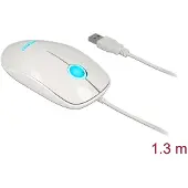 DeLOCK 12537, Beidhändig, Optisch, USB Typ-A, 1200 DPI, Weiß