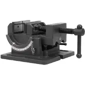 Dripio Klemm-Bankschraubstock, Breite Backen, Gusseisen, 81 mm Spannweite