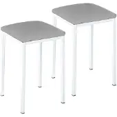 Merkloos Set aus 2 Küchenhocker mit rechteckigem Design
