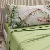 Merkloos Bettwäsche-Set für Doppelbett mit digitalem Druck und Kissenbezügen
