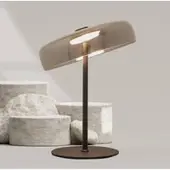Zambelis LED-Tischleuchte 23054, rauchgrau, Glas, Höhe 52 cm