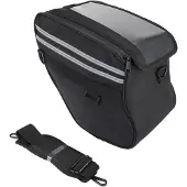 Markenlos Motorrad Mitteltasche Satteltasche Gepäck Reflektorstreifen Schwarz