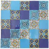 Dripio 25 Talavera-Fliesen 10,5 cm, handbemalt, Azul Brilliante