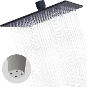 Dripio Regendusche 6 Zoll (15,24 cm) quadratisch, 304 Edelstahl, matt schwarz