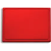 Friedr. Dick Dick Schneidbrett mit Saftrille, 26,5 x 32,5 cm, Kunststoffschneidbrett beidseitig verwendbar, Farbe: rot