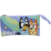 OEM Bluey Federmäppchen, 3 Fächer, Polyester, Mehrfarbig