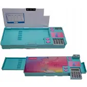 Astra Doppel-Etui mit Taschenrechner und Anspitzer